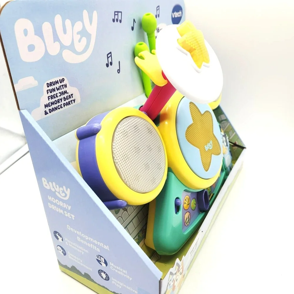 Bluey Drum Set by VTech – Musical Learning Toy‎ for Toddlers Ages 1 to 4